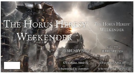 horus heresy weekender 2016