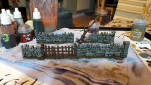 Walls from the Fortified Manor Warhammer Scenery Set