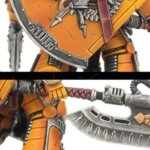 The rear of the Fafnir Rann miniature released in 2022 showing banded and not overlapping armour