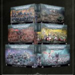 Image of the six Warhammer 40,000 Battleforce boxes